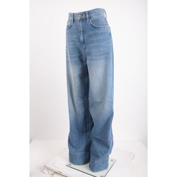 Triarchy Womens Ms. Onassis High-Rise Wide-Leg Jeans Light Denim Sz 29 US 8 NWT - Picture 4 of 7